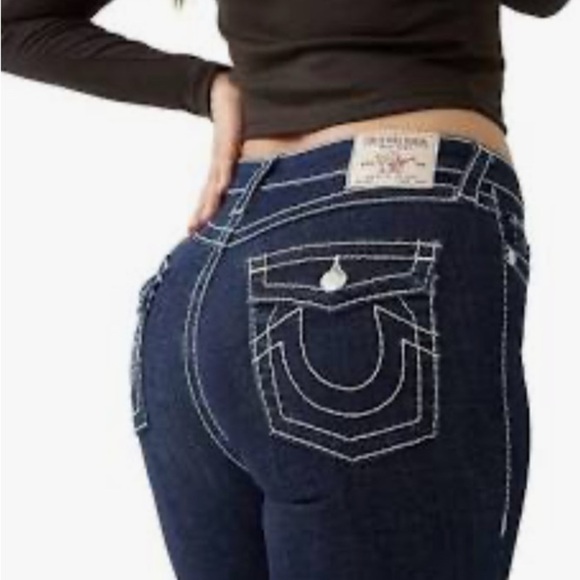 True Religion Denim - NWOT True Religion Blue Straight Leg Jeans with Iconic Design #C008
